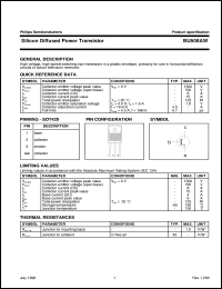 BU508AW datasheet: Silicon Diffused Power Transistor BU508AW