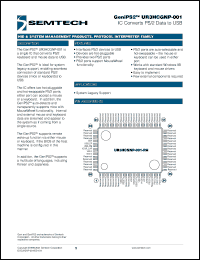 UR3HCGNP-001-RH datasheet: IC converts PS/2 data to USB UR3HCGNP-001-RH