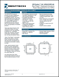 UR5HCSPI-06-FB datasheet: Zero-power keyboard encoder UR5HCSPI-06-FB