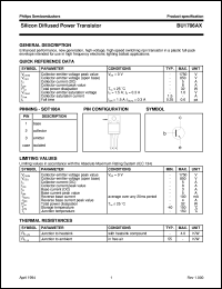 BU1706AX datasheet: Silicon Diffused Power Transistor BU1706AX