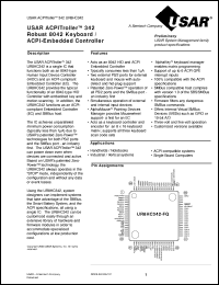 UR8HC342-FQ datasheet: ACPI-embedded controller UR8HC342-FQ