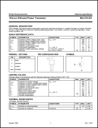 BUJ101AX datasheet: Silicon Diffused Power Transistor BUJ101AX