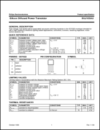 BUJ103AU datasheet: Silicon Diffused Power Transistor BUJ103AU