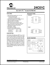 24C01C-E/ST datasheet: 1K 5.0V I2C EEPROM 24C01C-E/ST