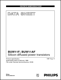 BUW11AF datasheet: Silicon diffused power transistors BUW11AF