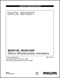 BUW13AF datasheet: Silicon diffused power transistors BUW13AF