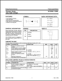 BY329X-1700S datasheet: Damper  diode fast, high-voltage BY329X-1700S