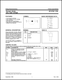 BY479X-1700 datasheet: Damper diode fast, high-voltage BY479X-1700