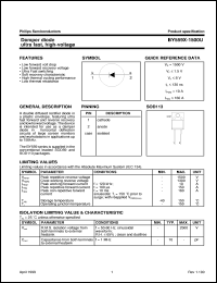 BY559-1500U datasheet: Damper diode ultra fast, high-voltage BY559-1500U