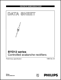 BYD12D datasheet: Controlled avalanche rectifiers BYD12D