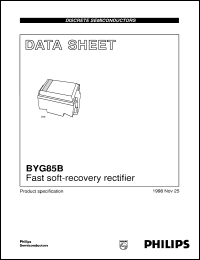 BYG85B datasheet: Fast soft-recovery rectifier BYG85B