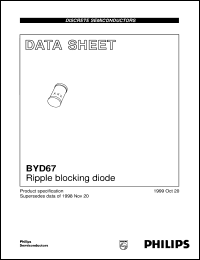 BYD67 datasheet: Ripple blocking diode BYD67