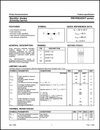 PBYR3040WT datasheet: Rectifier diodes Schottky barrier PBYR3040WT