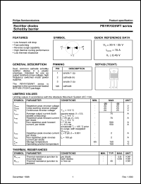 PBYR7025WT datasheet: Rectifier diodes Schottky barrier PBYR7025WT