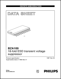 BZA100 datasheet: 18-fold ESD transient voltage suppressor BZA100