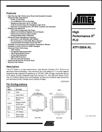 ATF1500A-12AC datasheet: High performance EE PLD, 62.5 MHz ATF1500A-12AC