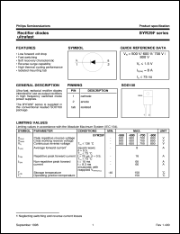 BYR29F-800 datasheet: Rectifier diodes ultrafast BYR29F-800