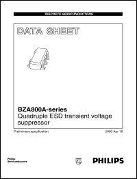 BZA800A-series datasheet: Quadruple ESD transient voltage suppressor BZA800A-series