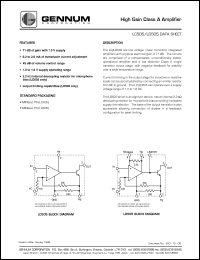 LD505 datasheet: High gain ciass A amplifier, 3V supply voltage LD505