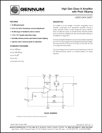 LS505 datasheet: High gain ciass A amplifier with peak clipping LS505