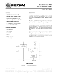 LC502 datasheet: Low distortion AGC compression amplifier, 3V DC LC502