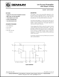 GL504 datasheet: Low current preamplifier with output limiting GL504