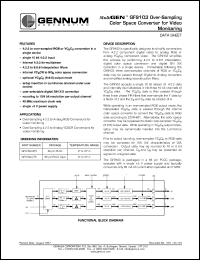 GF9103-CPS datasheet: Over-sampling color space converter for video monitoring GF9103-CPS