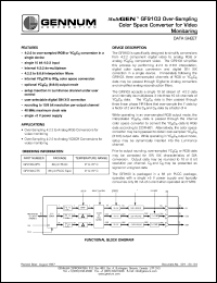 GF9103-CTS datasheet: Over-sampling color space converter for video monitoring GF9103-CTS