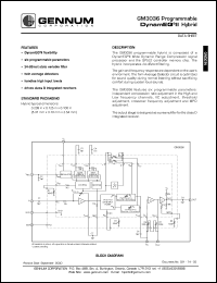 GM3036 datasheet: Programmable DynamEQ II Hybrid, 5.31mm x 3.18mm x 2.54mm GM3036