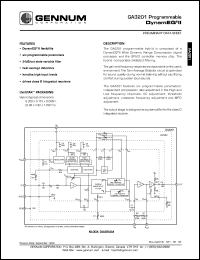 GA3201 datasheet: Programmble DynamEQ II, (5.08 x 2.92 x 1.68mm) GA3201