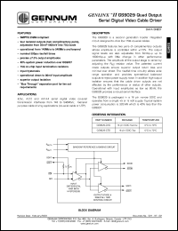 GS9029-CKD datasheet: GENLINX II, quad output serial digital video cable driver GS9029-CKD