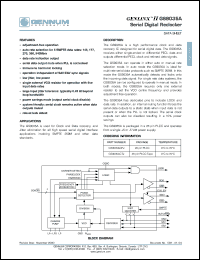 GS9035ACTJ datasheet: GENLINX II serialdigital reclocker GS9035ACTJ