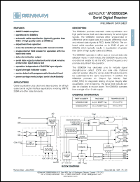 GS9025ACQM datasheet: GENLINX II serial digital receiver GS9025ACQM