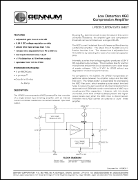 LP502 datasheet: Low distortion AGC compression amplifier LP502