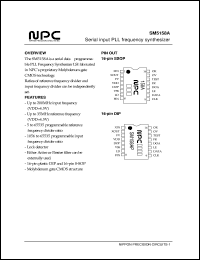 SM5158A datasheet: Serial input PLL frequency synthesizer SM5158A