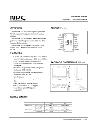 SM5160DM datasheet: Programable PLL frequency synthesizer SM5160DM