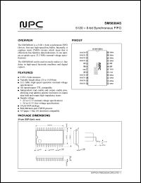 SM5838AS datasheet: 5120 x 8-bit synchronous FIFO SM5838AS