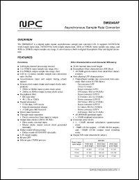 SM5849AF datasheet: Asynchronous sample rate converter SM5849AF