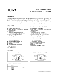 SM5882AS datasheet: Audio 3rd-order D/A converter SM5882AS