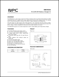 SM6780AS datasheet: Ni-Cd/Ni-MH Battery charger IC SM6780AS