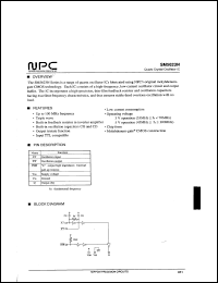 SM5623NC datasheet: Quartz crystal oscillator IC SM5623NC