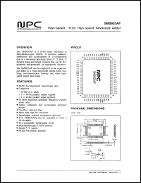 SM5833AF datasheet: High-speed,16-bit high-speed advanced adder SM5833AF