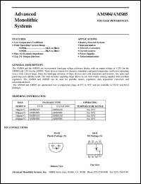 AMS05BN datasheet: Two-terminal, band-gap voltage reference diode AMS05BN