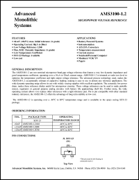 AMS3100-1.2AM datasheet: 1.2V Micropower voltage reference AMS3100-1.2AM