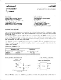AMS682CP datasheet: Inverting voltage duobler AMS682CP