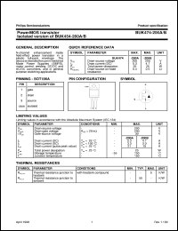 BUK474-200B datasheet: PowerMOS transistor Isolated version of BUK454-200A/B BUK474-200B