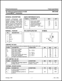 IRFZ44N datasheet: N-channel enhancement mode TrenchMOS transistor IRFZ44N