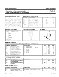 IRLZ34N datasheet: N-channel enhancement mode Logic level TrenchMOS transistor IRLZ34N