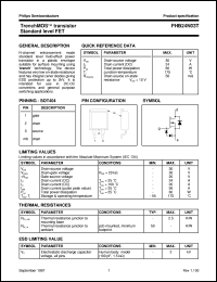 PHB24N03T datasheet: TrenchMOS transistor Standard level FET PHB24N03T