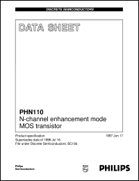 PHN110 datasheet: N-channel enhancement mode MOS transistor PHN110